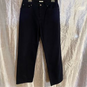 Jones NY Petite stretch black jeans SZ 10P, wide leg, EUC, see pics